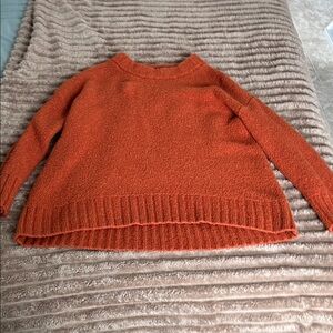 Old Navy Women's Vibrant Orange Crew Neck Sweater
